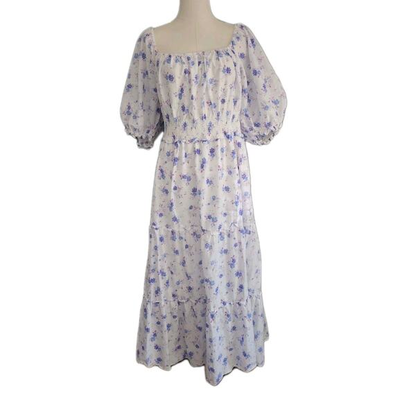 Loveshackfancy ×Target Cotton Tiered Midi Floral Dress Cottagecore Farmhouse 1X - Picture 4 of 8